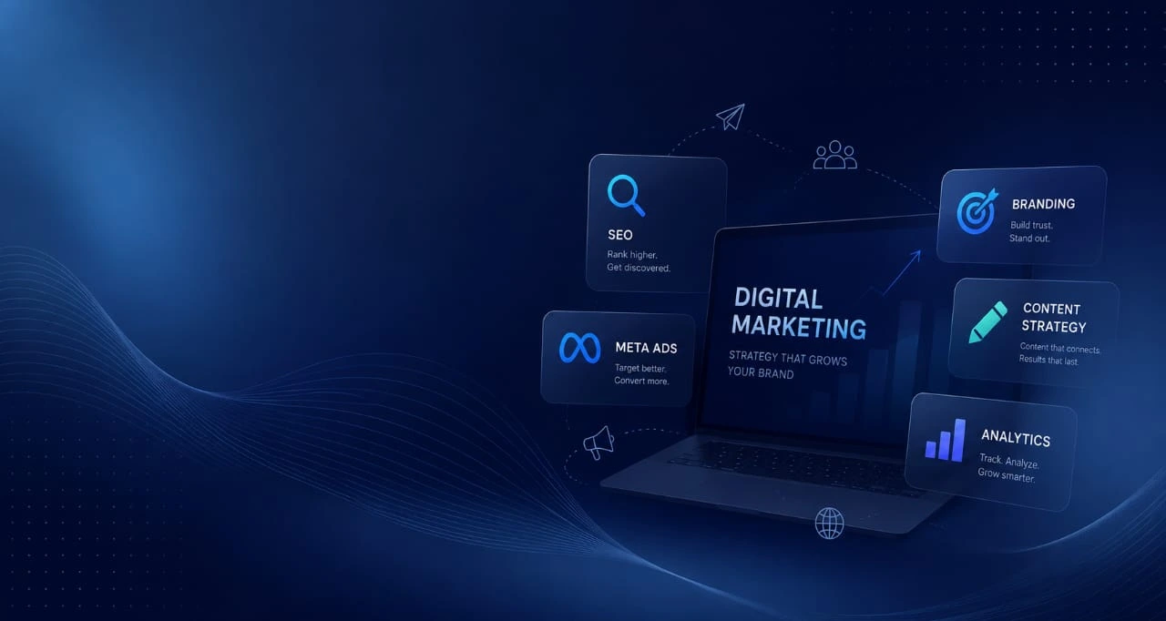 services offered such as seo, smm, meta ads
